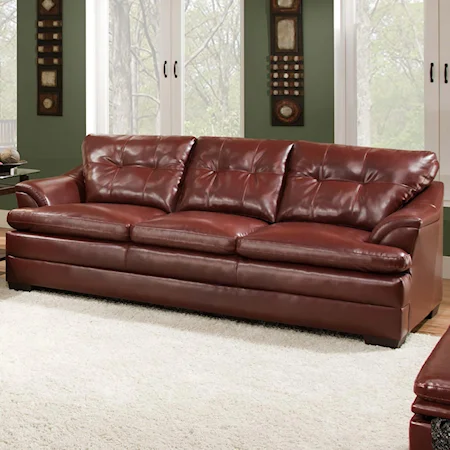 Tufted Sofa with Padded Flared Arms
